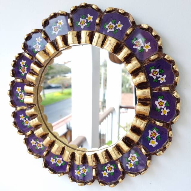 "Peruvian Mirrors ""Armoniosa 30cm Purple" - image 1