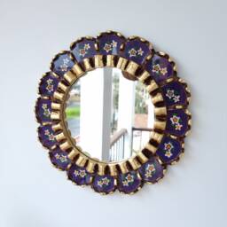 "Peruvian Mirrors ""Armoniosa 30cm Purple" - thumbnail 2