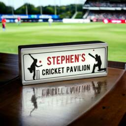 Personalised Cricket Led Night Light - Custom Name Sign - thumbnail 1