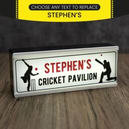 Personalised Cricket Led Night Light - Custom Name Sign - thumbnail 3
