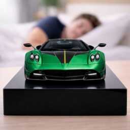 Pagani Huayra Alarm Clock - Realistic Engine Sound, Working Headlights, Steam Effec, Handmade, Car Enthusiast Gift - thumbnail 3