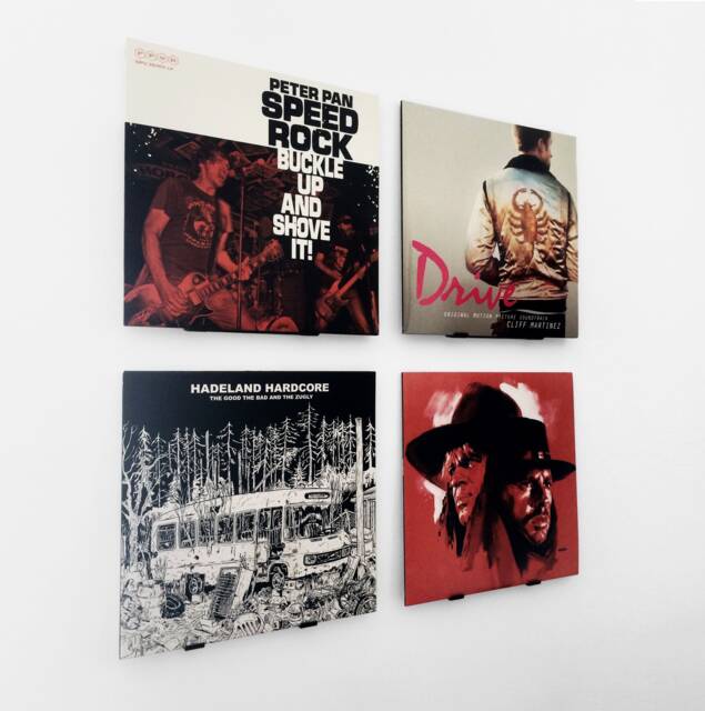 Breite Schallplatten-Wandhalterung - 4 St??ck F??r 4 Lps, Vinyl Display, Plattenregal - image 1
