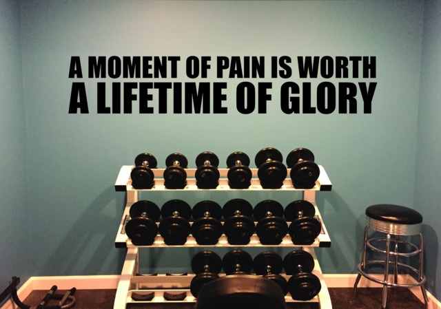 Gym Design, Ideas, Studio Wall Decal. A Moment Of Pain Is Worth Lifetime Glory - image 1
