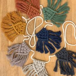 Macrame Bunting - Macrame Wall Hanging Rainbow Nursery Decor New Baby Gift Home Mother's Day - thumbnail 3
