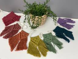 Macrame Bunting - Macrame Wall Hanging Rainbow Nursery Decor New Baby Gift Home Mother's Day - thumbnail 1