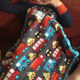 "Ambulances, Taxi Cabs & Firetrucks Mini Baby Blanket ""Curly" - thumbnail 3