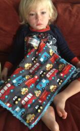 "Ambulances, Taxi Cabs & Firetrucks Mini Baby Blanket ""Curly"