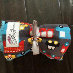"Ambulances, Taxi Cabs & Firetrucks Mini Baby Blanket ""Curly" - thumbnail 2