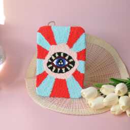 Eye Of Radiance Punch Needle Wall Art Handmade Cotton Decor - thumbnail 2
