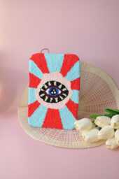 Eye Of Radiance Punch Needle Wall Art Handmade Cotton Decor - thumbnail 1