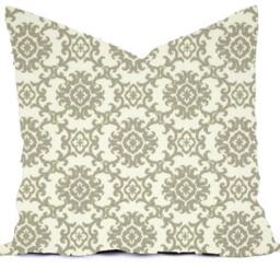 Modern Geometric Pillow Cover - Blue, Orange, Grey Ikat Indoor/Outdoor - thumbnail 4