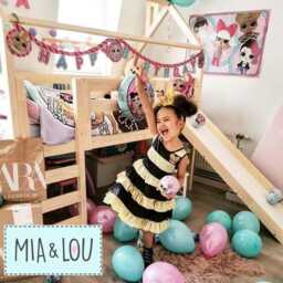 Bed With Slide, Baby Gift, Mezzanine Furniture, Wooden House, Bunk Bed, Montessori Loft Bed All Sizes 80x160, 80x190, 90x190, 90x200 - thumbnail 2