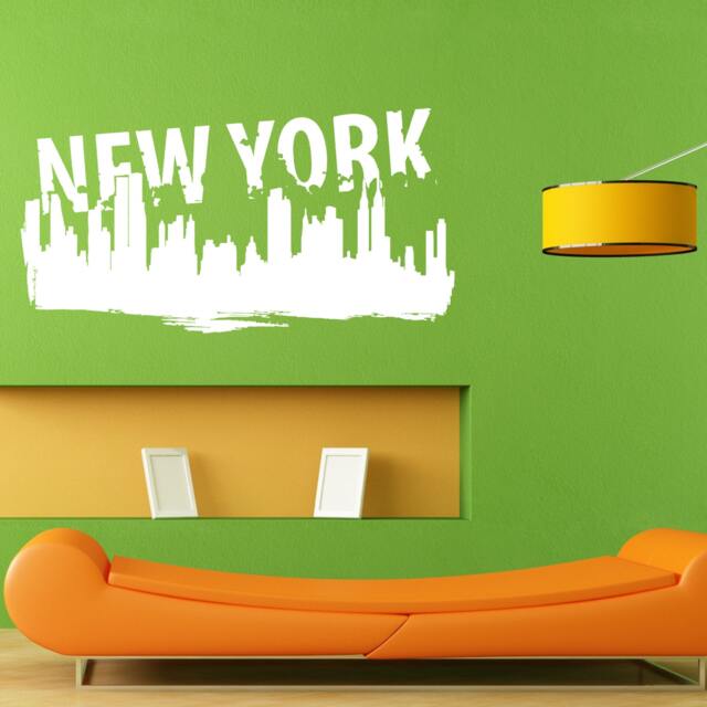 New York Ny City View Skyline Wall Sticker Vinyl Mural Decal Home Art Decor Free Shipping L061 - image 1