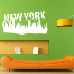 New York Ny City View Skyline Wall Sticker Vinyl Mural Decal Home Art Decor Free Shipping L061 - thumbnail 1