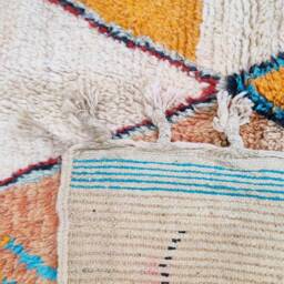 Colorful Boujaad Wool Rug, Handmade Moroccan Berber Carpet, Bohemian Style - thumbnail 4