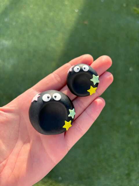Polymer Clay Worry Stones - Kawaii Anxiety Buddy Handmade Emotional Support Pocket Hug Stone - image 1