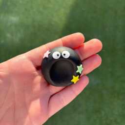 Polymer Clay Worry Stones - Kawaii Anxiety Buddy Handmade Emotional Support Pocket Hug Stone - thumbnail 2