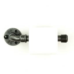 Simple Toilet Paper Holder - Small Model in An Industrial Style Made From Plumbing Pipes - thumbnail 3