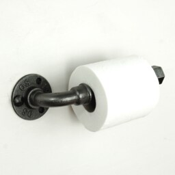 Simple Toilet Paper Holder - Small Model in An Industrial Style Made From Plumbing Pipes - thumbnail 1