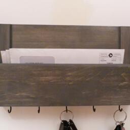 Mail Organizer Wall, Rack, Entryway Organizer, Key Holder, Rustic And - thumbnail 2
