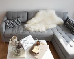 "Giant Sheepskin Icelandic Xxlwhite Throw Genuine Leather Sheep Skin 52""X 32" - thumbnail 1