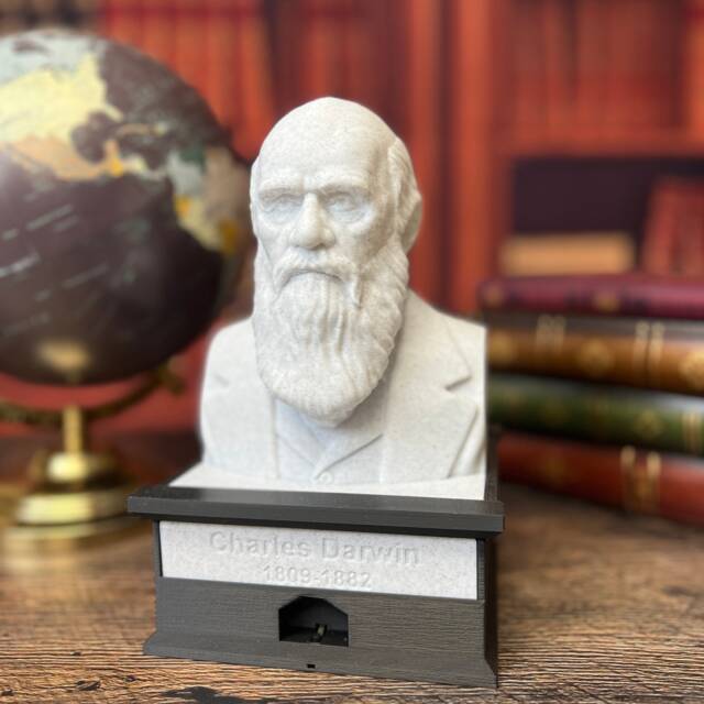 Charles Darwin Talking Bust - Press The Button For A Fun Quote Or Fact Collectible Toy Figurine Novelty Gift Video in Description - image 1