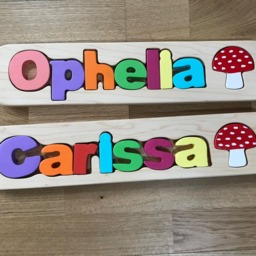 Personalized Name Puzzle, Custom Wooden Letter Gift, Newborn Free Engraving Message, Avery - thumbnail 4