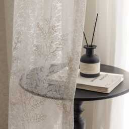 Custom Tree Voile Curtain Sheer Polyester With Plant Made To Measure - thumbnail 2