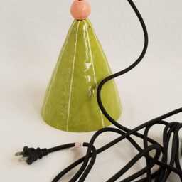 Small Handmade Ceramic Pendant Light. Cozy Bedroom Decor - thumbnail 3
