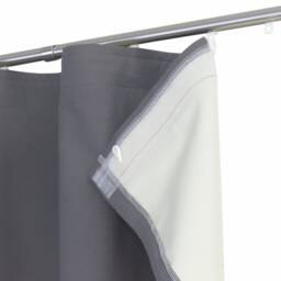 Mid Century Black White Orange Curtains Panels With Lining, Modern Curtains, Made To Measure Minimalist Window Drapes - thumbnail 2