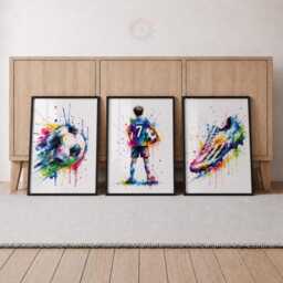 Custom Boys Footballer Prints - Personalised Kids Bedroom Decor, Soccer Shirt Poster Wall Art - thumbnail 3