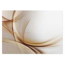 Delicate Lines Of Abstraction Computer Chair Mat, Beige Office Abstract Vinyl Floor Protector, Protector - thumbnail 2