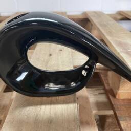 Ceramic Comma Vase in 3 Colours - Black, Cream, Metallic. 10cm Tall X 20cm Wide Small For Modern Display, Ornamental Use, Craft Project - thumbnail 3