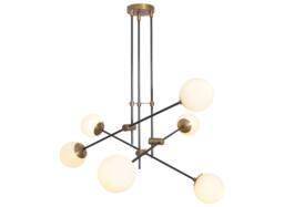 Handmade Brass Globe Chandelier, Modern Pendant Light, Mid Century Statement Lamp For Dining Room
