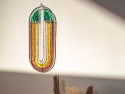 Art Deco Stained Glass Suncatcher Scandinavian Wall Decor - thumbnail 1
