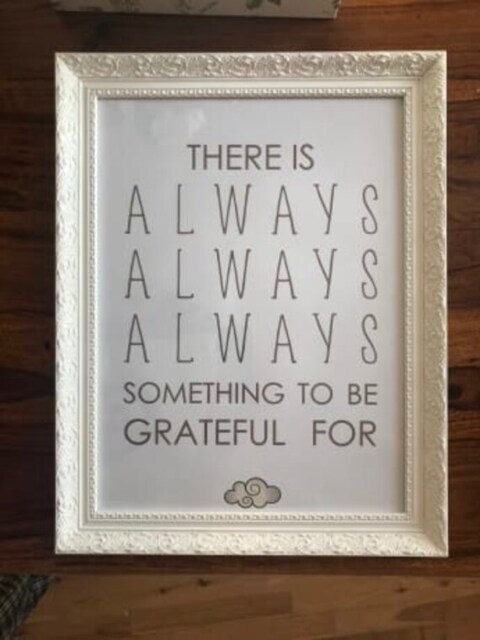 There Is Always Something To Be Grateful For Art Wall Quote Framed Home Decor Inspirational Housewarming Gift