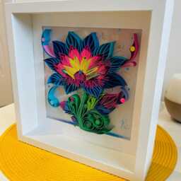 Magic Flower Quilling Art - Handmade Paper Wall Decor - thumbnail 4