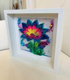 Magic Flower Quilling Art - Handmade Paper Wall Decor - thumbnail 1