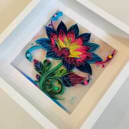 Magic Flower Quilling Art - Handmade Paper Wall Decor - thumbnail 3