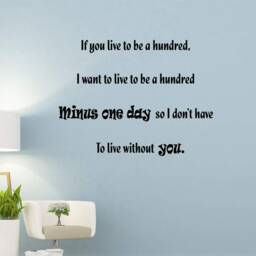 Vwaq If You Live To Be A Hundred Winnie The Pooh Vinyl Wall Quotes Decal - thumbnail 1