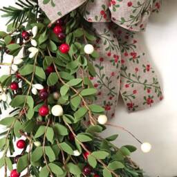 Christmas Wreath, Decor, Holiday Wreaths, Winter Wreath For Front Door - thumbnail 3