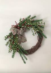 Christmas Wreath, Decor, Holiday Wreaths, Winter Wreath For Front Door - thumbnail 1