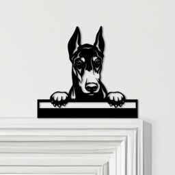 Door Topper Dog Doberman Various Colours Top Of Decorative Sign - Sign, Novelty Wall Decor, Frame Art, Art - thumbnail 1