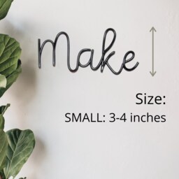 Make It Happen Sign Wire Words Office Bedroom Wall Art Decor, Quote Motivational Art, Inspirational - thumbnail 3