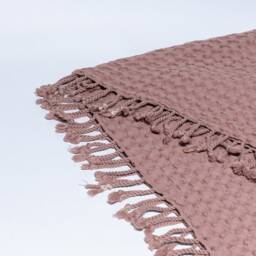 Pink Big Waffle High Quality Turkish Cotton Throw Blanket, Couch Cozy Sofa Cover, Bed Spread, Porch Blanket - thumbnail 3