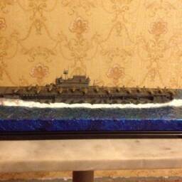 Us Ww2 Cv-8 Hornet Carrier Class Model With Diorama - thumbnail 3