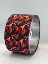 Handmade By Order Luxury Abstract Wave Pattern Multicoloured On Velvet Drum Lamp Shade Pendant Light All Shapes & Sizes Available