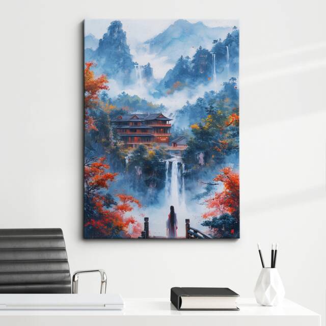 Mountains Oil 5 Painting Framed Poster Print Or Canvas Wall Decor Art Bedroom Home Interior Gift For Pet Lover - image 1