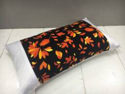 Silk Ikat Lumbar Pillow Cover, Handwoven Floral Accent - 12x20 - thumbnail 1