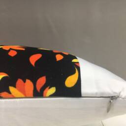 Silk Ikat Lumbar Pillow Cover, Handwoven Floral Accent - 12x20 - thumbnail 4